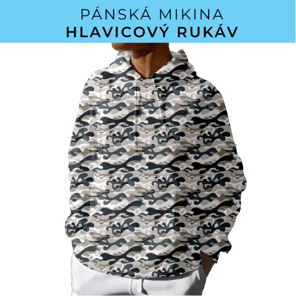 PÁNSKÝ střih - mikina s kapucí