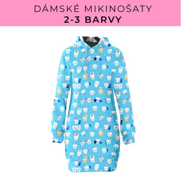 DÁMSKÝ střih - Mikinošaty 2-3 barvy