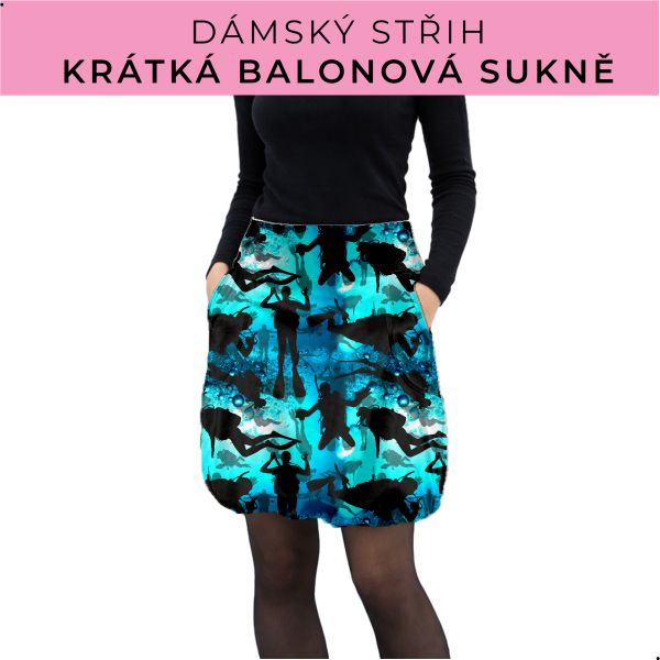 Dámský střih - balonová krátká sukně