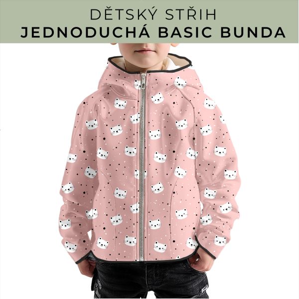 Dětský střih - jednoduchá dětská BASIC  bunda