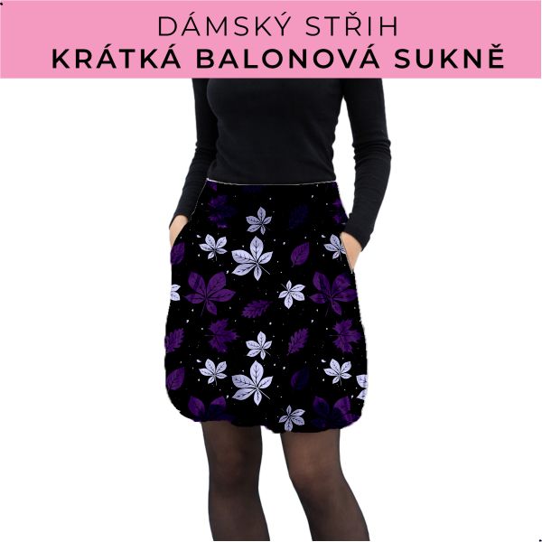 Dámský střih - balonová krátká sukně
