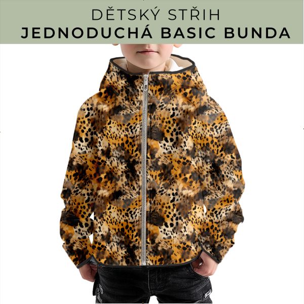 Dětský střih - jednoduchá dětská BASIC  bunda