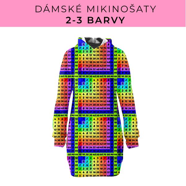 DÁMSKÝ střih - Mikinošaty 2-3 barvy