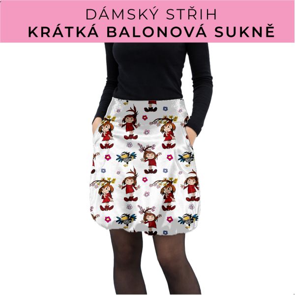 Dámský střih - balonová krátká sukně