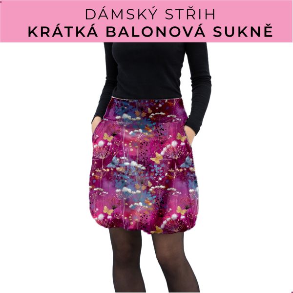 Dámský střih - balonová krátká sukně