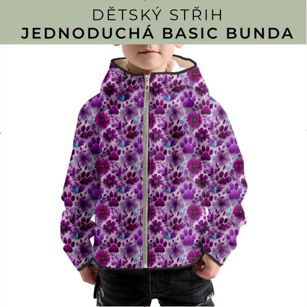 Dětský střih - jednoduchá dětská BASIC  bunda