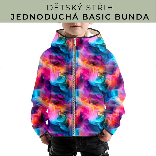 Dětský střih - jednoduchá dětská BASIC  bunda