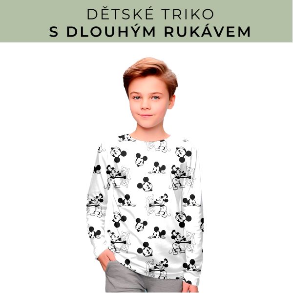 DĚTSKÝ střih - triko dlouhý rukáv