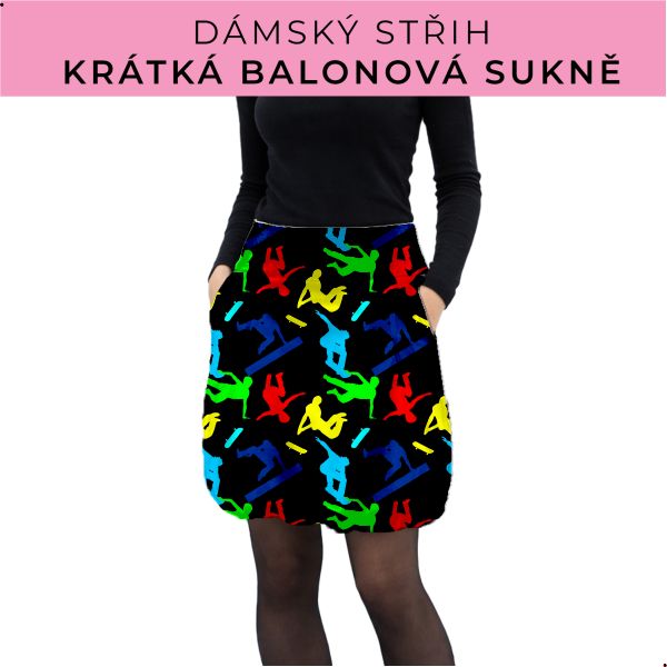 Dámský střih - balonová krátká sukně