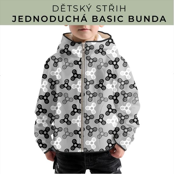 Dětský střih - jednoduchá dětská BASIC  bunda