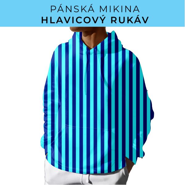 PÁNSKÝ střih - mikina s kapucí