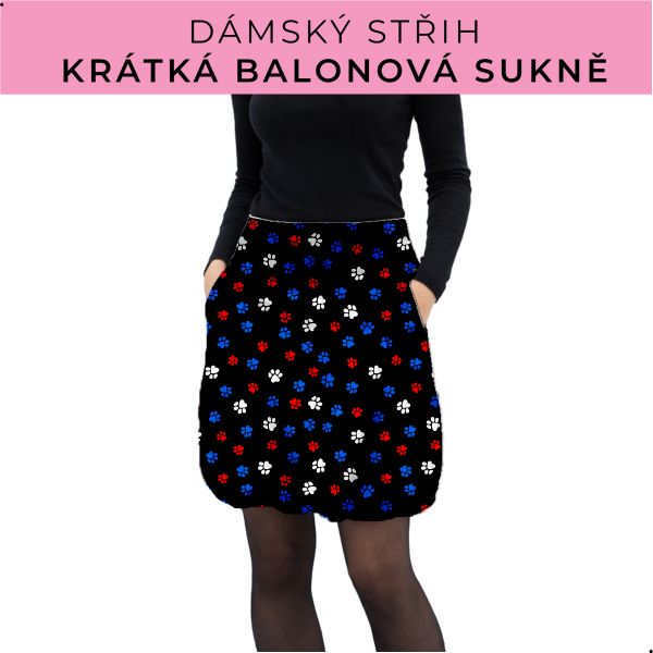Dámský střih - balonová krátká sukně
