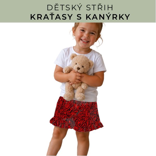 Dětský střih - Kraťásky s kanýrkem