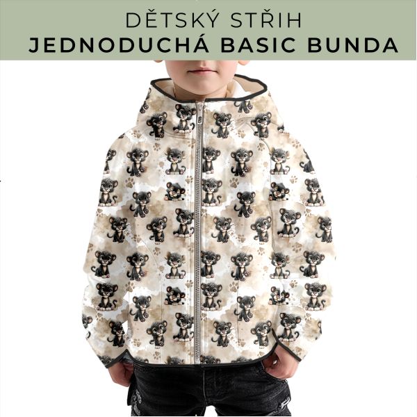 Dětský střih - jednoduchá dětská BASIC  bunda