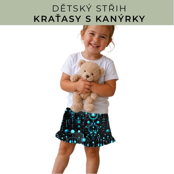 Dětský střih - Kraťásky s kanýrkem