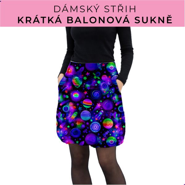 Dámský střih - balonová krátká sukně