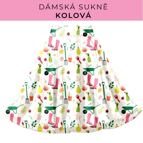 DÁMSKÝ střih - Kolová sukně