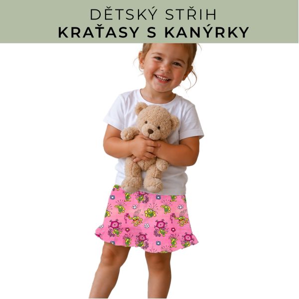 Dětský střih - Kraťásky s kanýrkem