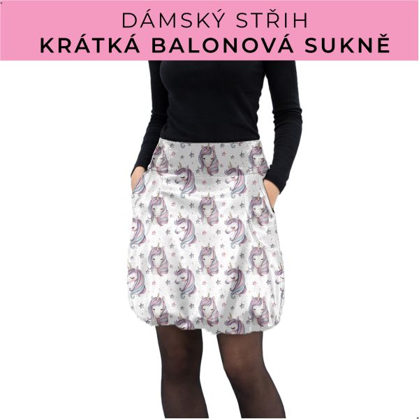 Dámský střih - balonová krátká sukně