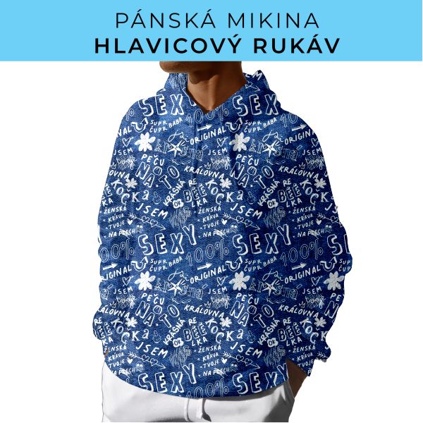 PÁNSKÝ střih - mikina s kapucí