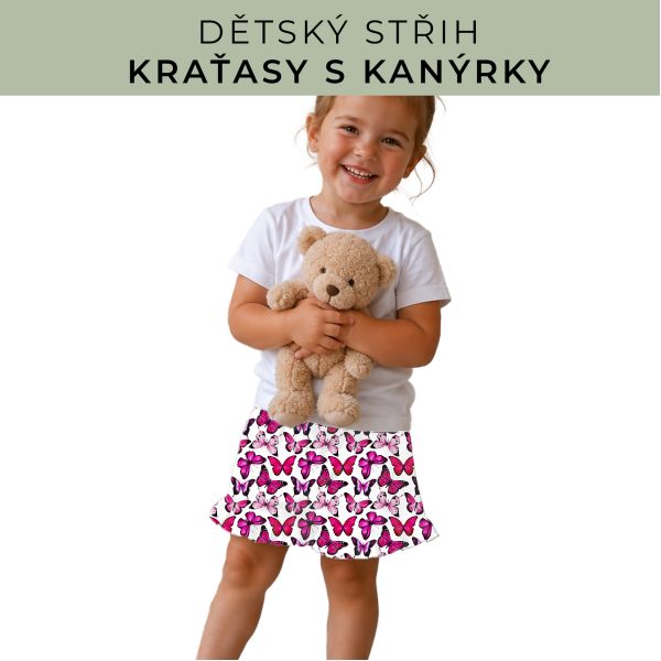 Dětský střih - Kraťásky s kanýrkem