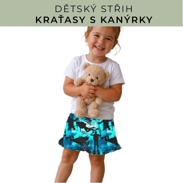 Dětský střih - Kraťásky s kanýrkem
