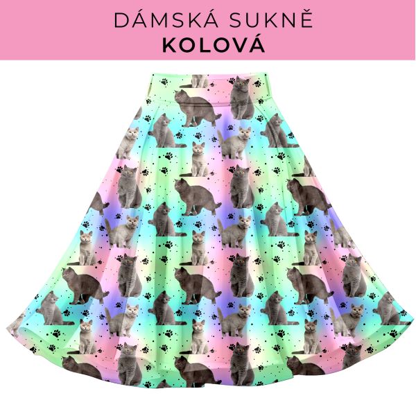 DÁMSKÝ střih - Kolová sukně