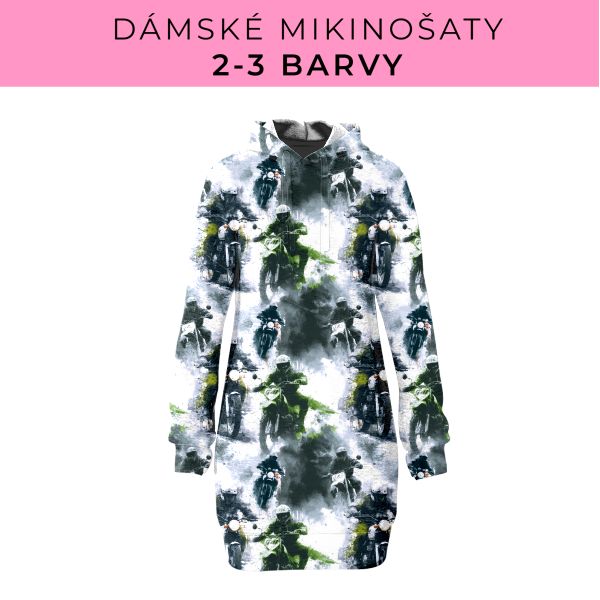 DÁMSKÝ střih - Mikinošaty 2-3 barvy