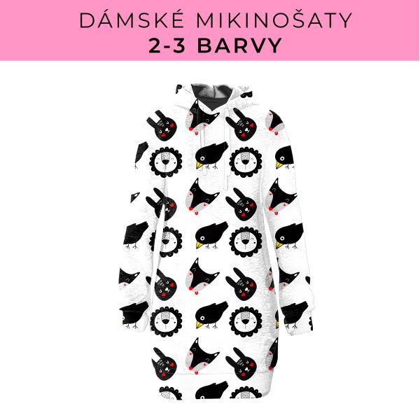 DÁMSKÝ střih - Mikinošaty 2-3 barvy