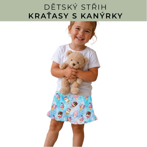 Dětský střih - Kraťásky s kanýrkem