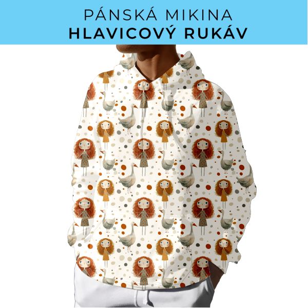 PÁNSKÝ střih - mikina s kapucí