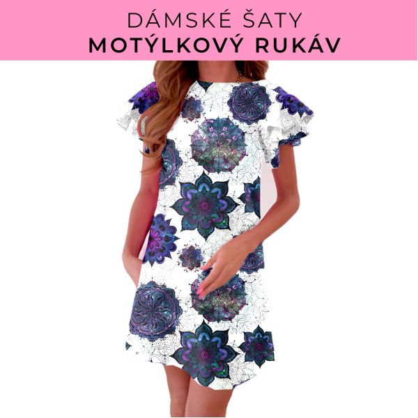 DÁMSKÝ střih - šaty s motýlkovým rukávem