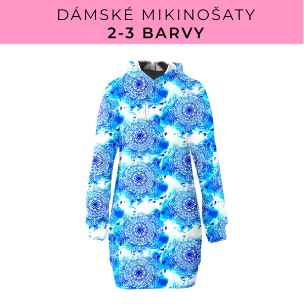 DÁMSKÝ střih - Mikinošaty 2-3 barvy