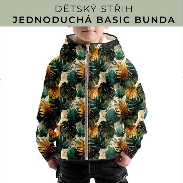 Dětský střih - jednoduchá dětská BASIC  bunda