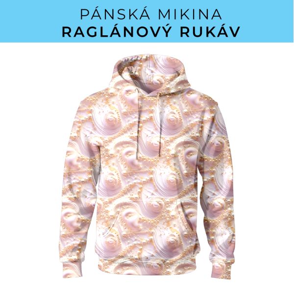 PÁNSKÝ střih - mikina raglan ZÁKLADNÍ s kapucí