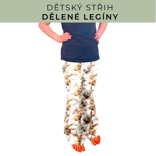 Dětský střih - Dělené legíny