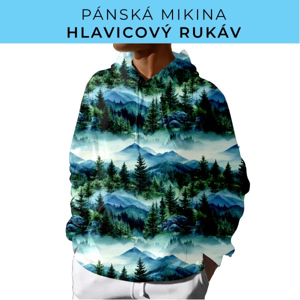 PÁNSKÝ střih - mikina s kapucí