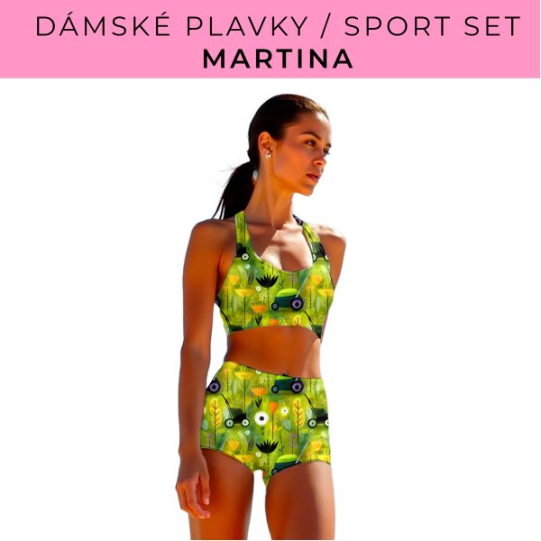 Dámský střih - plavky / sportovní set Martina