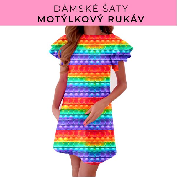 DÁMSKÝ střih - šaty s motýlkovým rukávem
