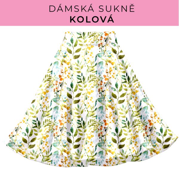 DÁMSKÝ střih - Kolová sukně