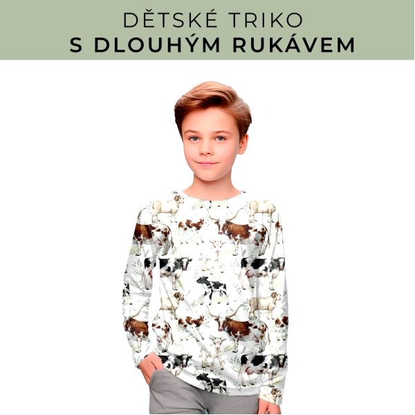 DĚTSKÝ střih - triko dlouhý rukáv