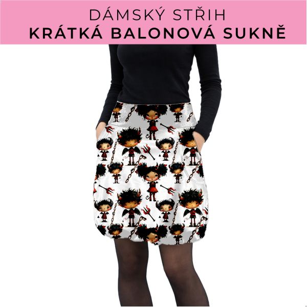 Dámský střih - balonová krátká sukně
