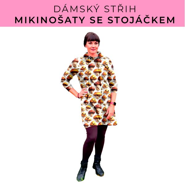Dámský střih - mikinové šaty se stojáčkem