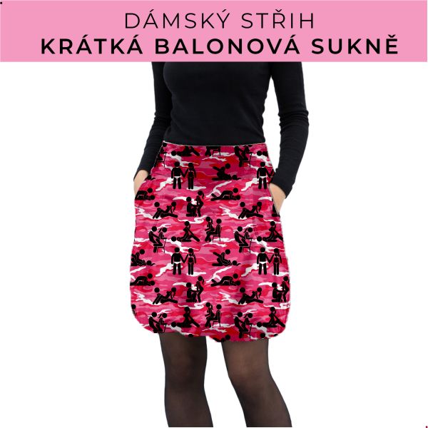 Dámský střih - balonová krátká sukně
