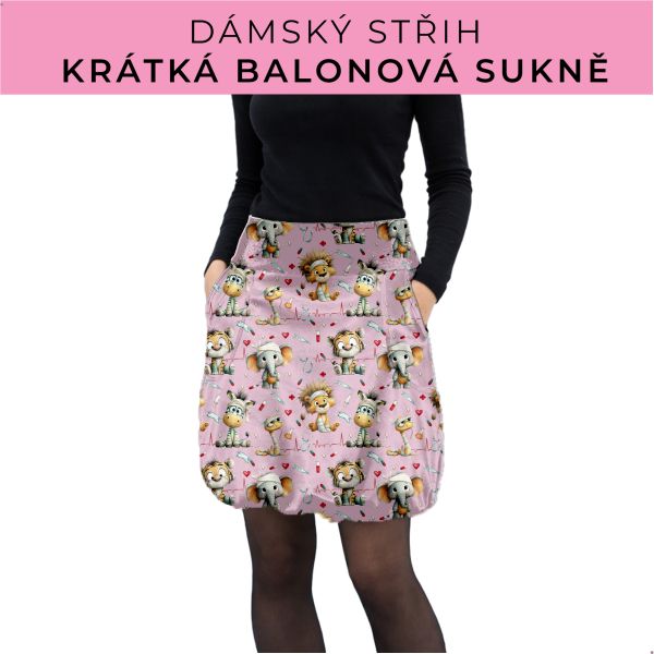 Dámský střih - balonová krátká sukně