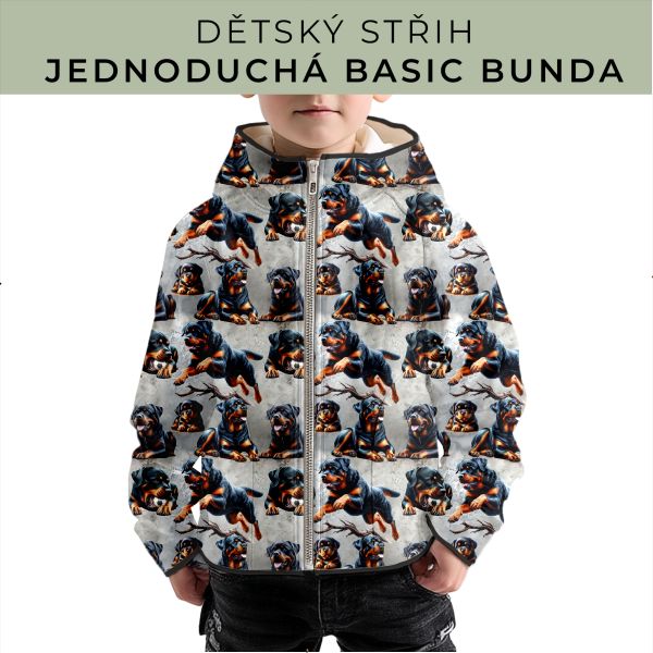 Dětský střih - jednoduchá dětská BASIC  bunda