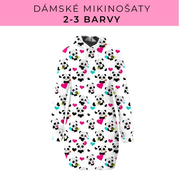 DÁMSKÝ střih - Mikinošaty 2-3 barvy