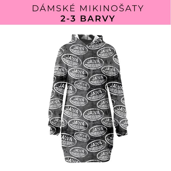 DÁMSKÝ střih - Mikinošaty 2-3 barvy