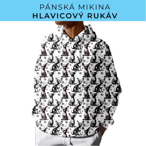 PÁNSKÝ střih - mikina s kapucí