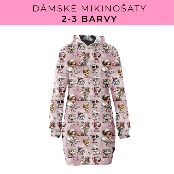 DÁMSKÝ střih - Mikinošaty 2-3 barvy
